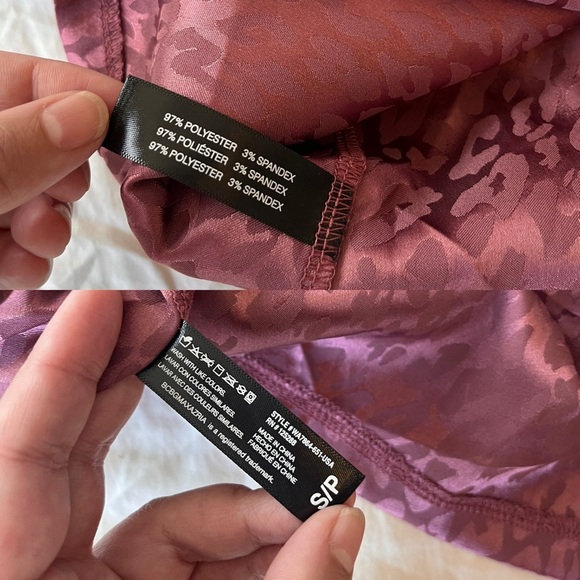 NWT BCBGMAXAZRIA Deco Rose Leopard Satin Top S - Picture 13 of 13
